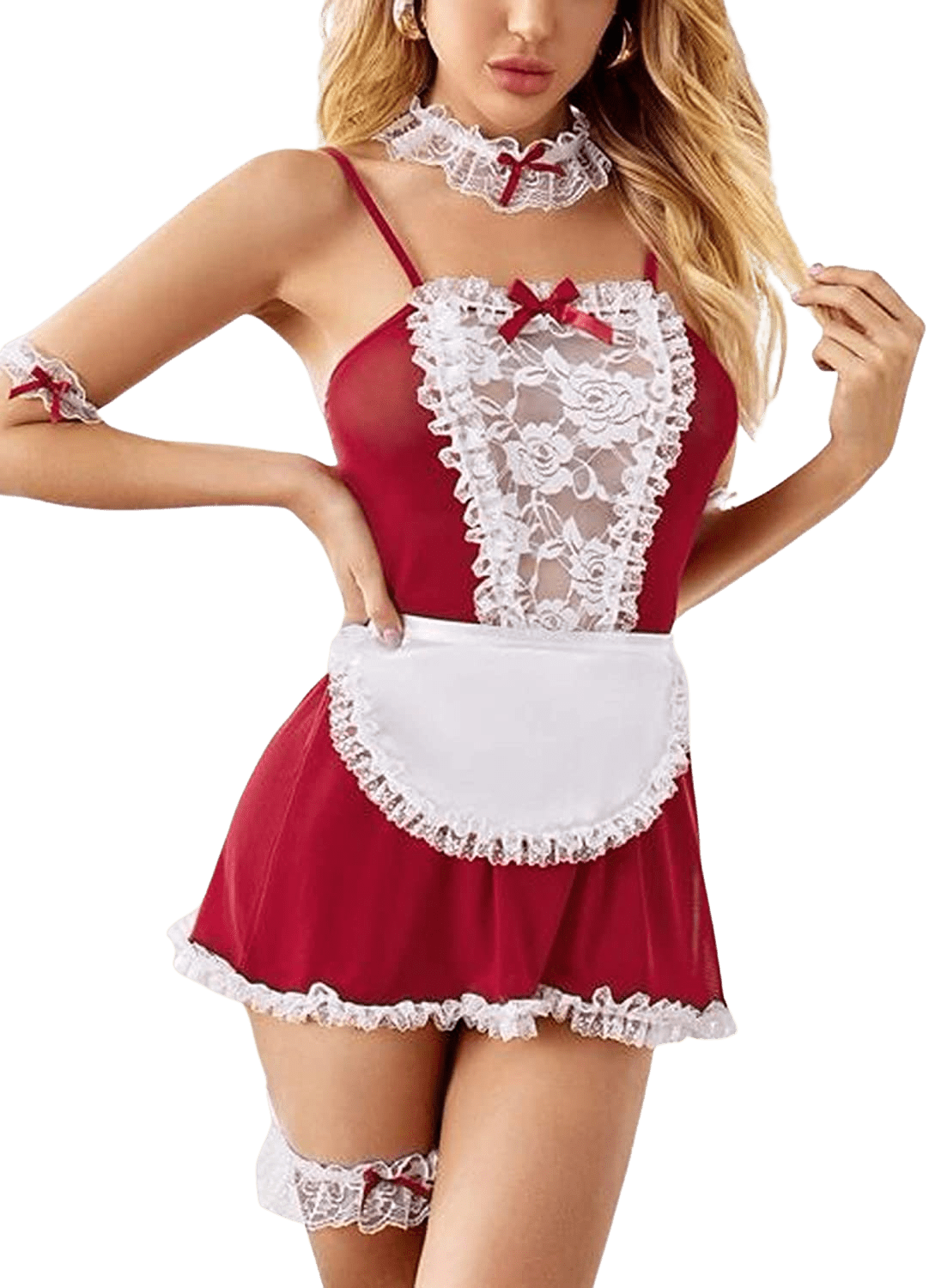 Women Lace French Maid Lingeire Sexy Maid Outfit Cosplay Costume Set | Decor Gifts and More