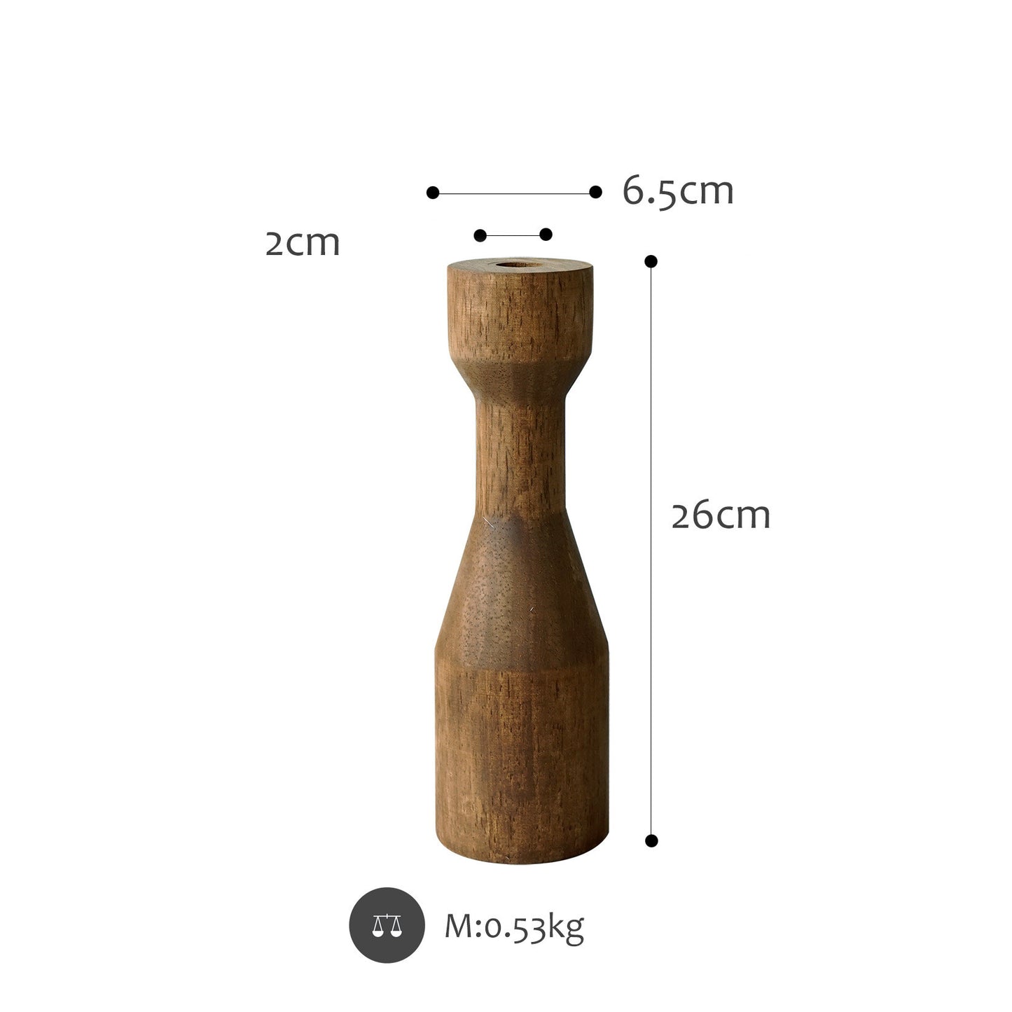 Log Mori Series Candlestick Old Soft wood | Decor Gifts and More