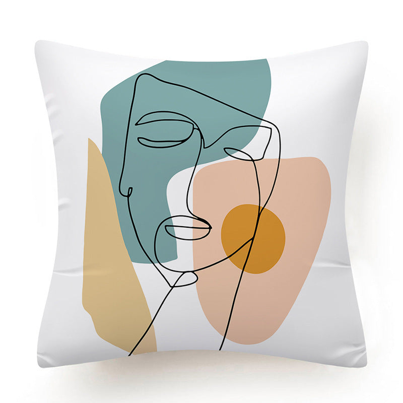 New Modern Minimalist Abstract Art Pillowcase Linen | Decor Gifts and More