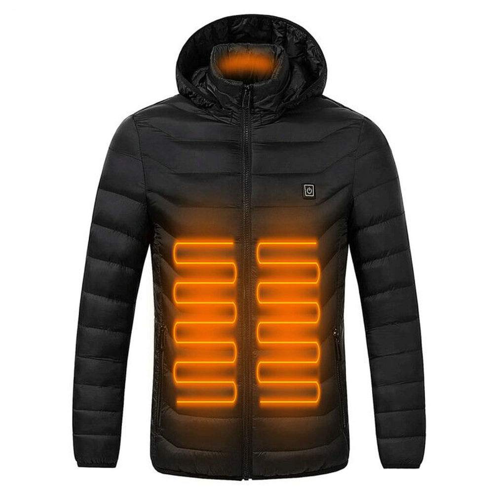 USB Electric Heated Lightweight Rechargeable Heating Waistcoat Down Jacket Coat (Power Bank NOT Included) - Home Decor Gifts and More