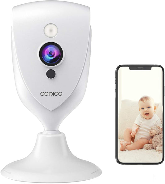 Baby Monitor, Conico 1080P HD Wireless Camera Pet Cam with Sound Motion Detection, Home Wireless Security Camera with 2- Way Audio, Night Vision Cloud WiFi Camera for Baby, Pet, Elder, 2.4G WiFi | Decor Gifts and More