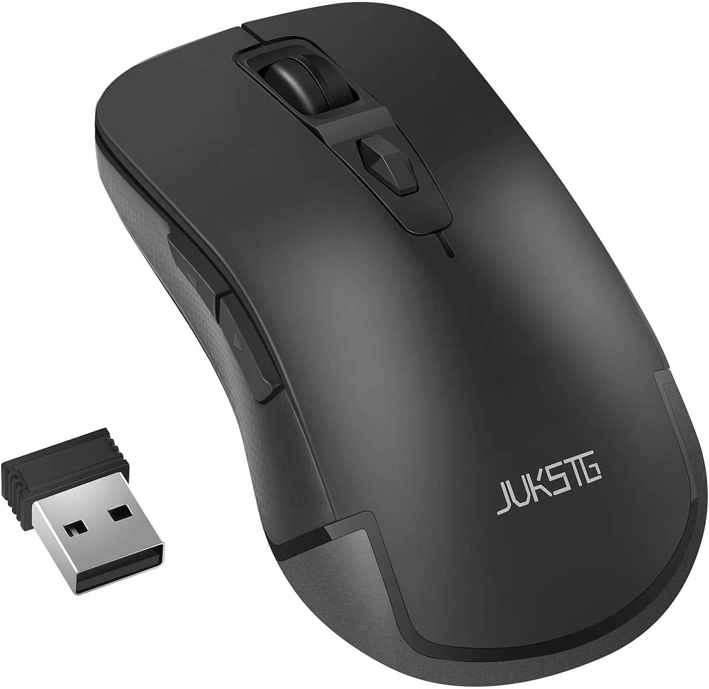 Wireless Mouse 2.4G Ergonomic Mouse with USB Nano Receiver, 3 Adjustable DPI Levels, 6 Buttons, Super Power Saving, for Computer with PC / Windows / Mac, Home&amp;Office, Black - Home Decor Gifts and More