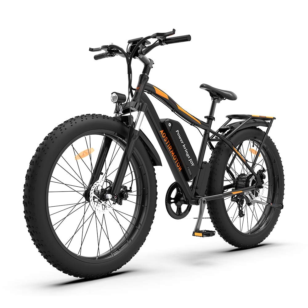 Electric Mountain Bike, 750W Motor&48V 13AH Battery Ebike with Rack and Fender, 26 4.0 Inch Fat Tire Bike, Electric Bicycle for Adults | Decor Gifts and More