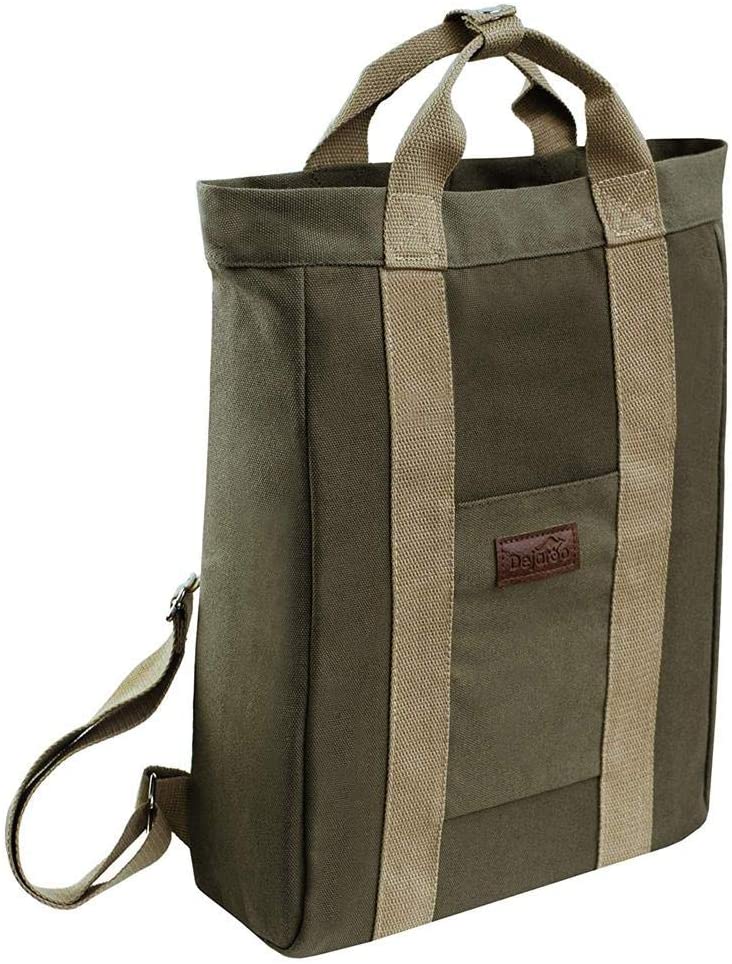 Dejaroo Canvas Travel Laptop Backpack for Women, Men or Kids (Army) - Home Decor Gifts and More
