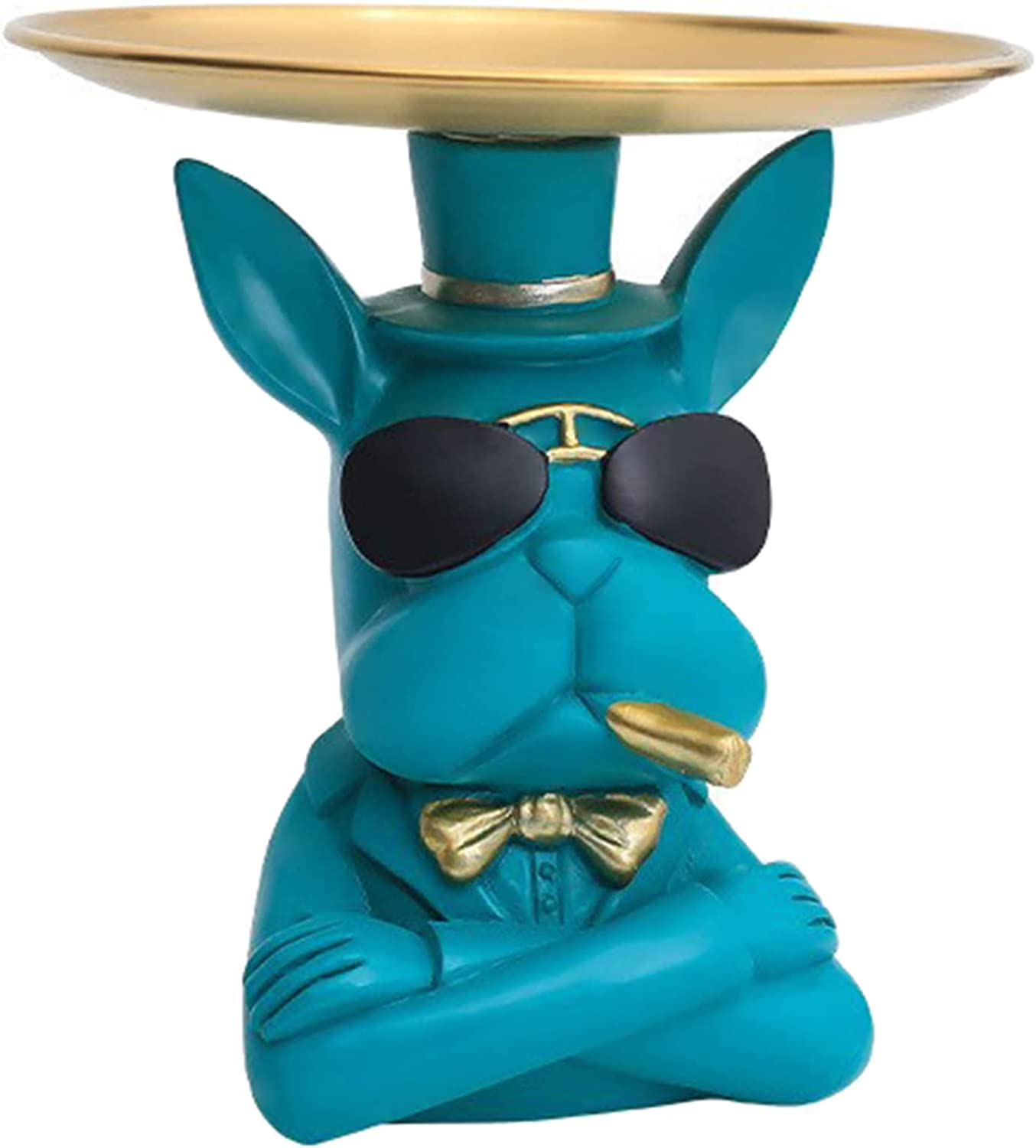 Bulldog Dumb Waiter Modern Desktop Statue - Home Decor Gifts and More