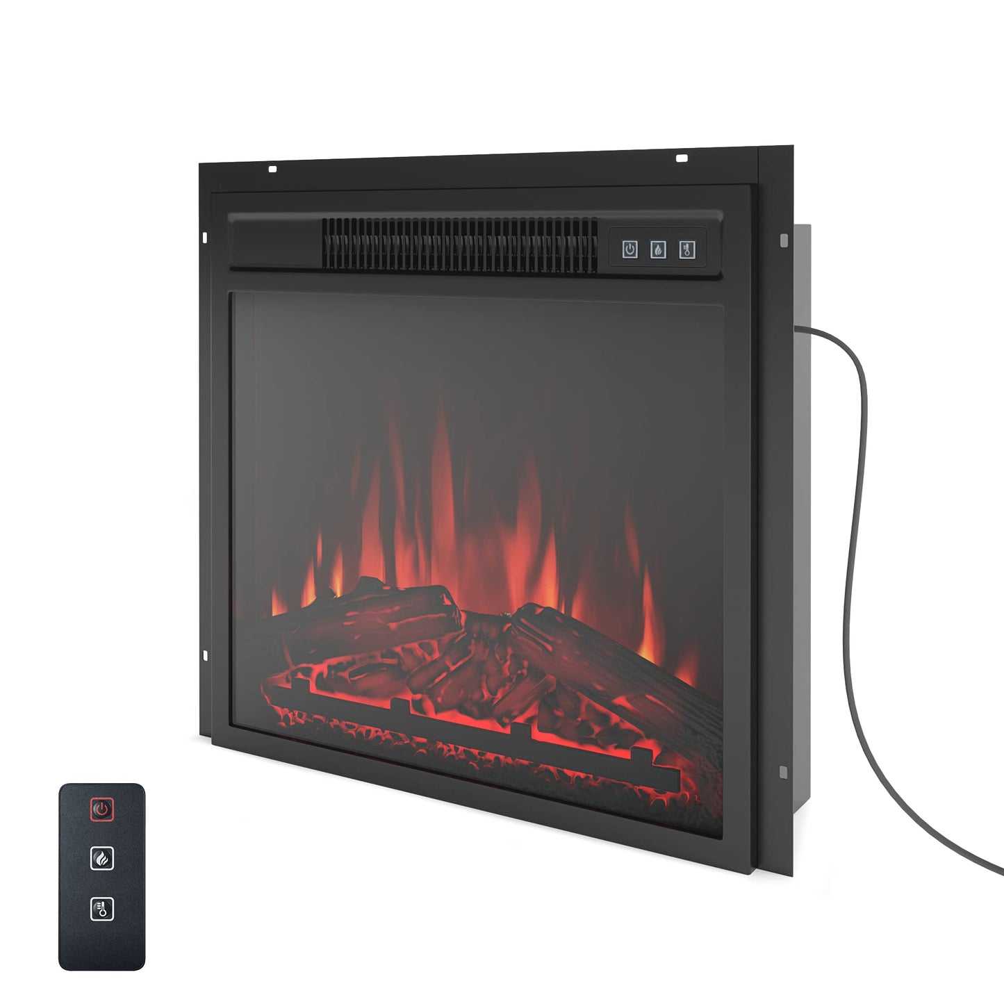 ZTOZZ 18 inch Electric Fireplace LED - Fireplace Heater Stove Insert with overheating Protection 1400W - Black Color - Home Decor Gifts and More