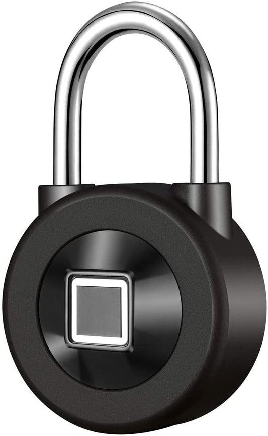 Fingerprint Padlock Smart Touch Lock Metal Waterproof IP65 Anti-Theft Intelligent Keyless for Gym Locker, School Locker Lock, Backpack, Suitcase, Travel Luggage Black - Home Decor Gifts and More