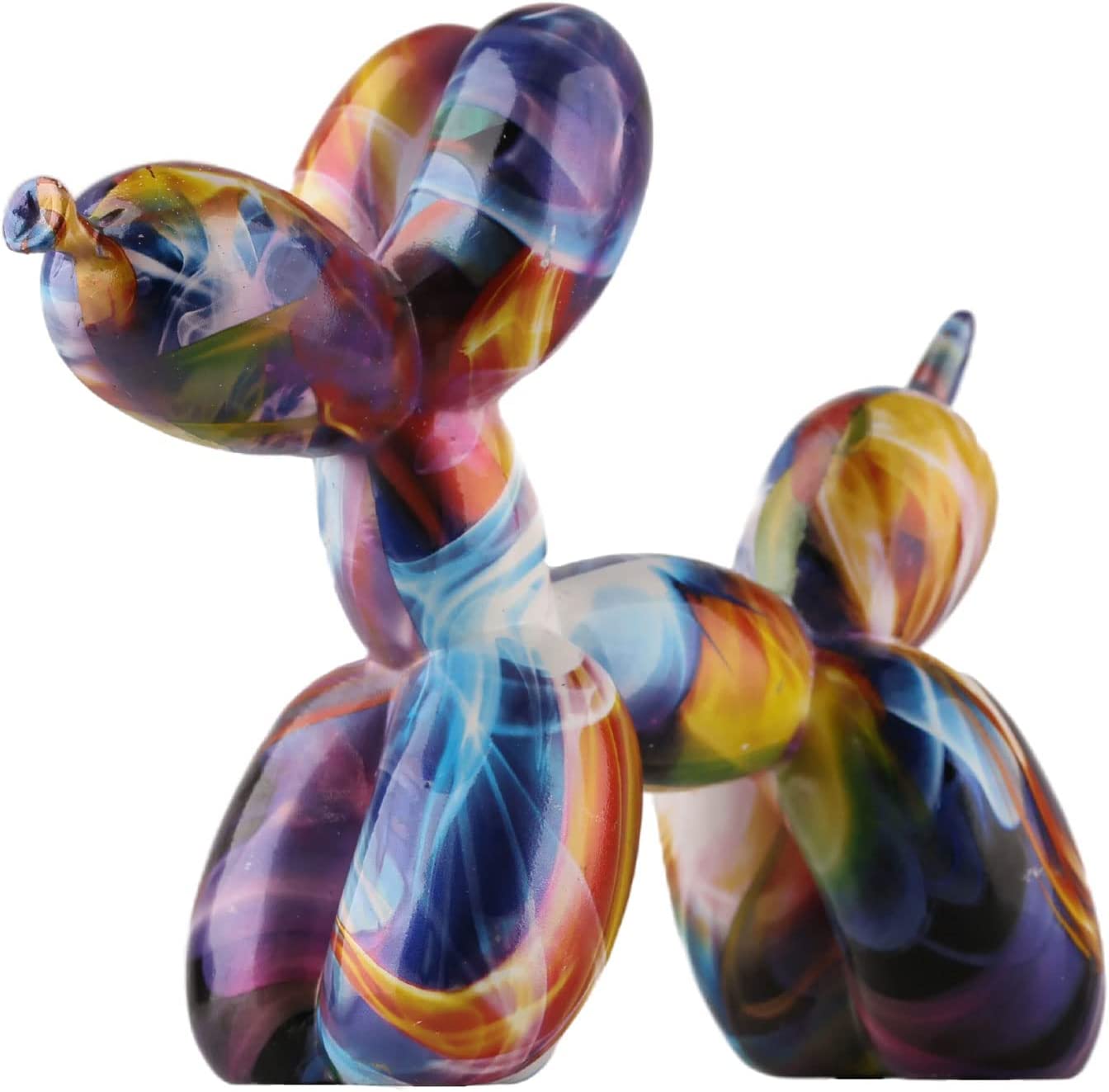 Modern Color Art Balloon Dog Sculpture Desktop Dog Statue - Home Decor Gifts and More
