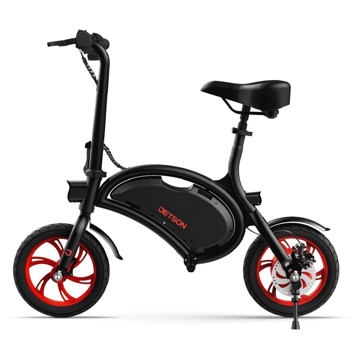 Jetson Electric Bike Bolt Folding Electric Bike, Black - with LCD Display, Lightweight & Portable with Carrying Handle, Travel Up to 15 Miles, Max Speed Up to 15.5 MPH , 40" x 20" x 37" - Home Decor Gifts and More