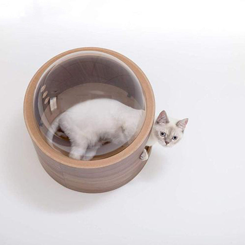 Round Solid Wood Cat Wall Springboard