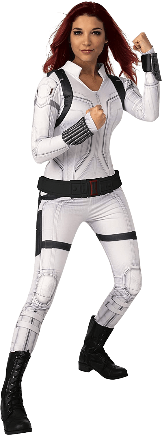 Women's Marvel Studios Black Widow Movie Deluxe White Suit Costume | Decor Gifts and More