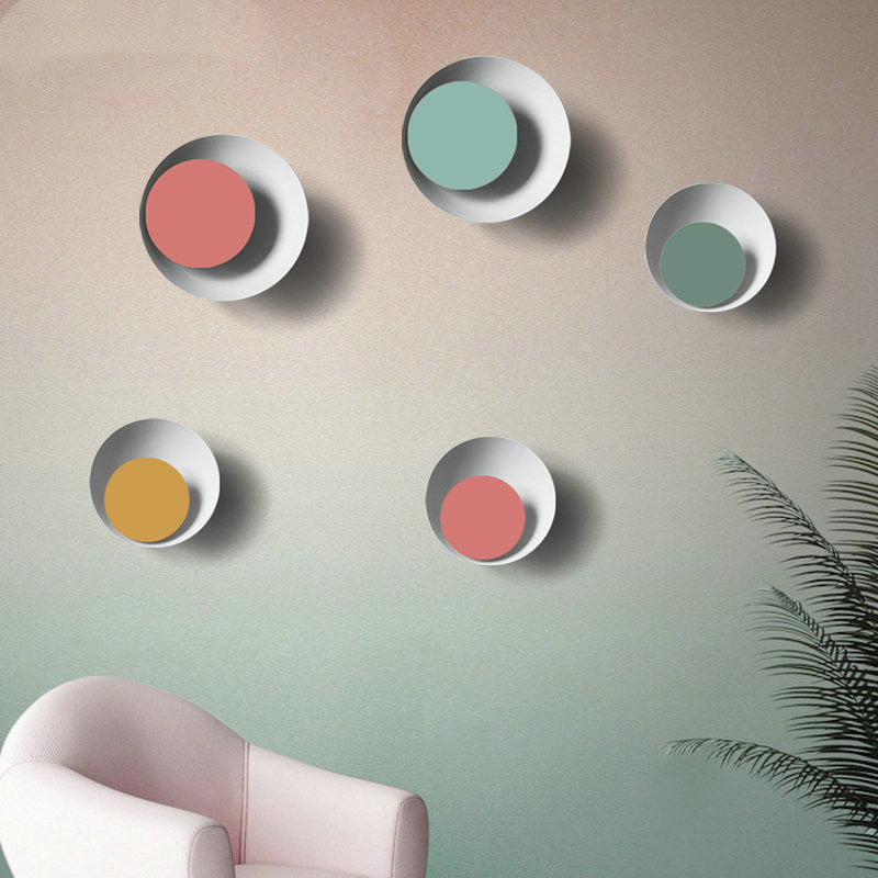 Colorful round Macaron eclipse wall lamp | Decor Gifts and More