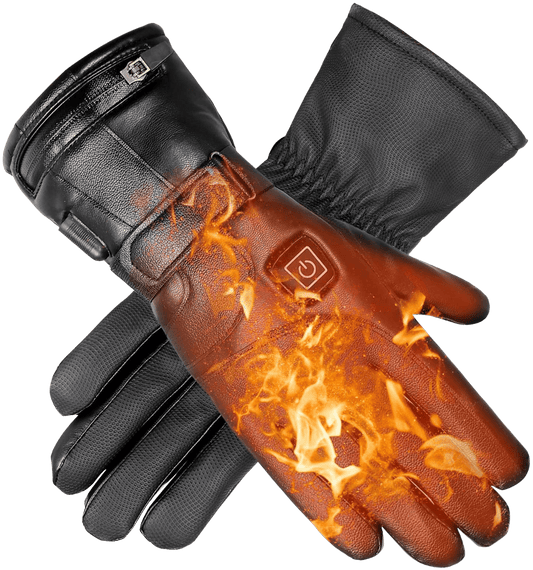 upstartech Heated Gloves 7.4V 4000mAh Winter Gloves Hand Warmers with 3 Levels Temperature Control Touchscreen Heated Leather Gloves for Cycling Motorcycle Skiing Fishing - Home Decor Gifts and More