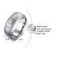 Brushed tungsten steel ring with zircon | Decor Gifts and More