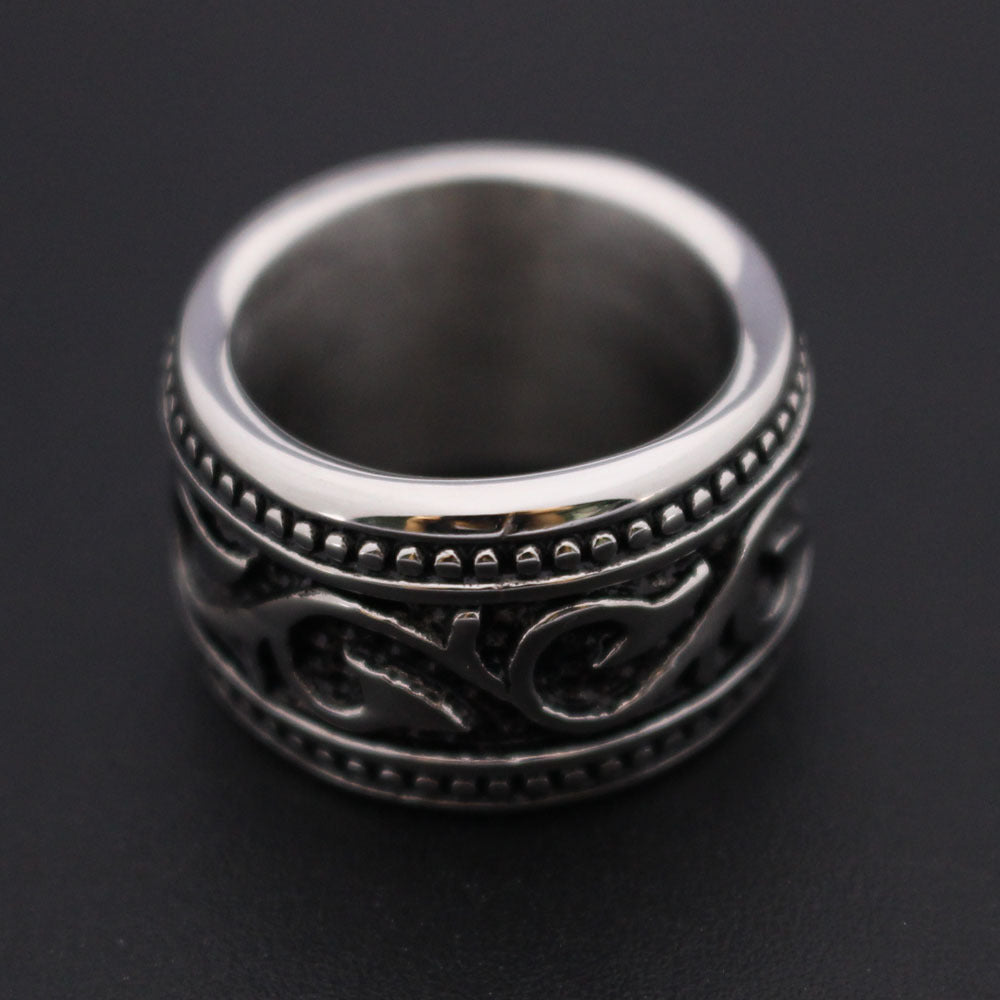 Men's Stainless Steel Ring Dragon Circle | Decor Gifts and More