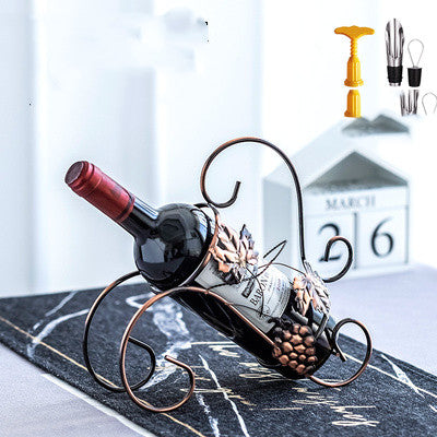 Wrought Iron Wine Rack European Ornaments | Decor Gifts and More