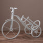 Creative wrought iron metal tricycle wine rack decoration