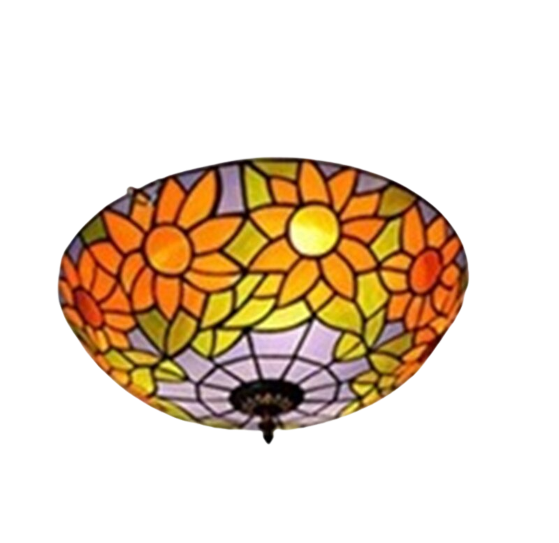 European  stained glass Round Ceiling Lamp Asile Bedroom Corridor Balcony Kitchen | Decor Gifts and More