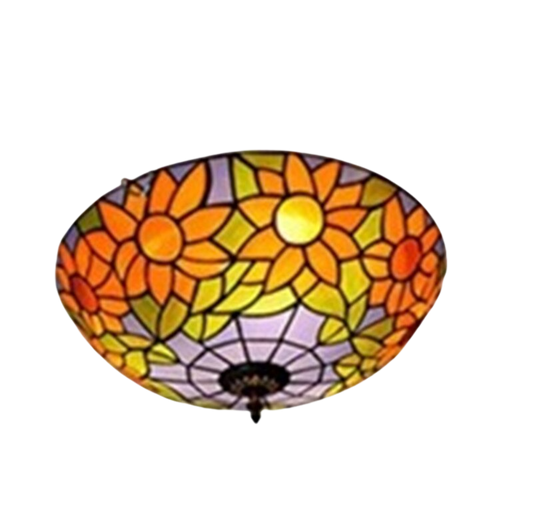 European  stained glass Round Ceiling Lamp Asile Bedroom Corridor Balcony Kitchen | Decor Gifts and More