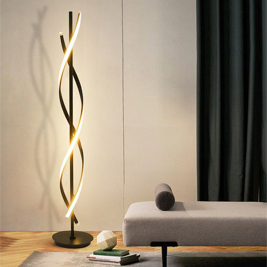 LED Spiral Floor Lamp Dimmable Warm White Dinning Living Room Bedrooms Lighting | Decor Gifts and More