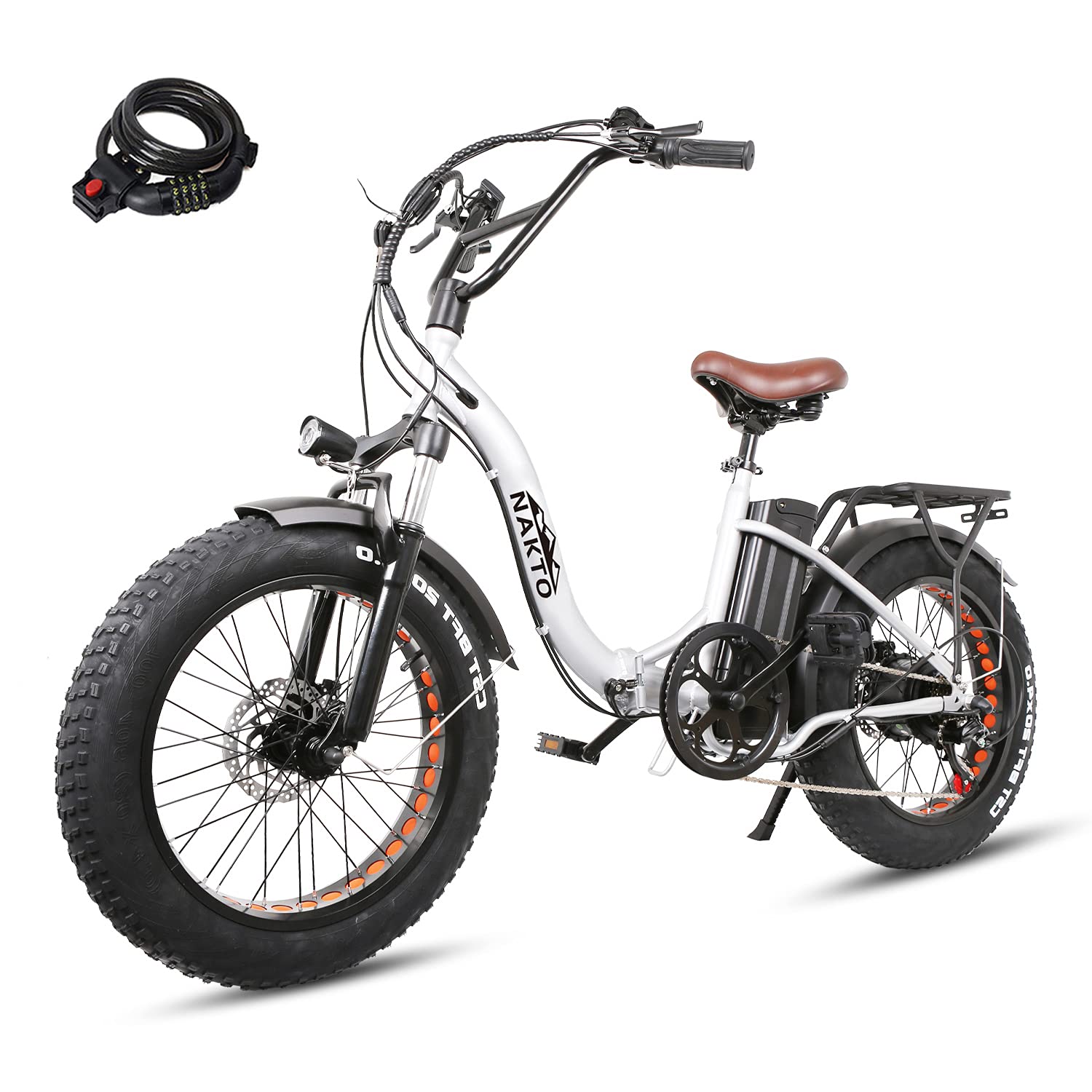 Trekpower 20” Electric Bikes for Adults, Folding Dual Disc Brake Electric Bike, 500W Motor Electric Bicycle&48V Removable Lithium Battery, (Silver/Black) - Home Decor Gifts and More
