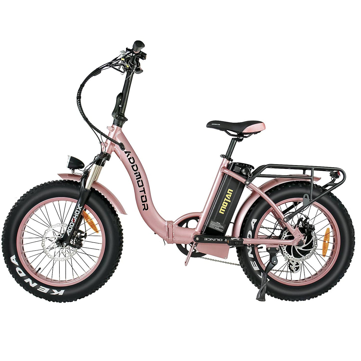 Rose Step-Thru Folding Electric Bicycle 20" Ebike, 750W 16Ah Removable Battery Urban Commuter Electric Bike, 7 Speed Gear Pedal Assist for | Decor Gifts and More