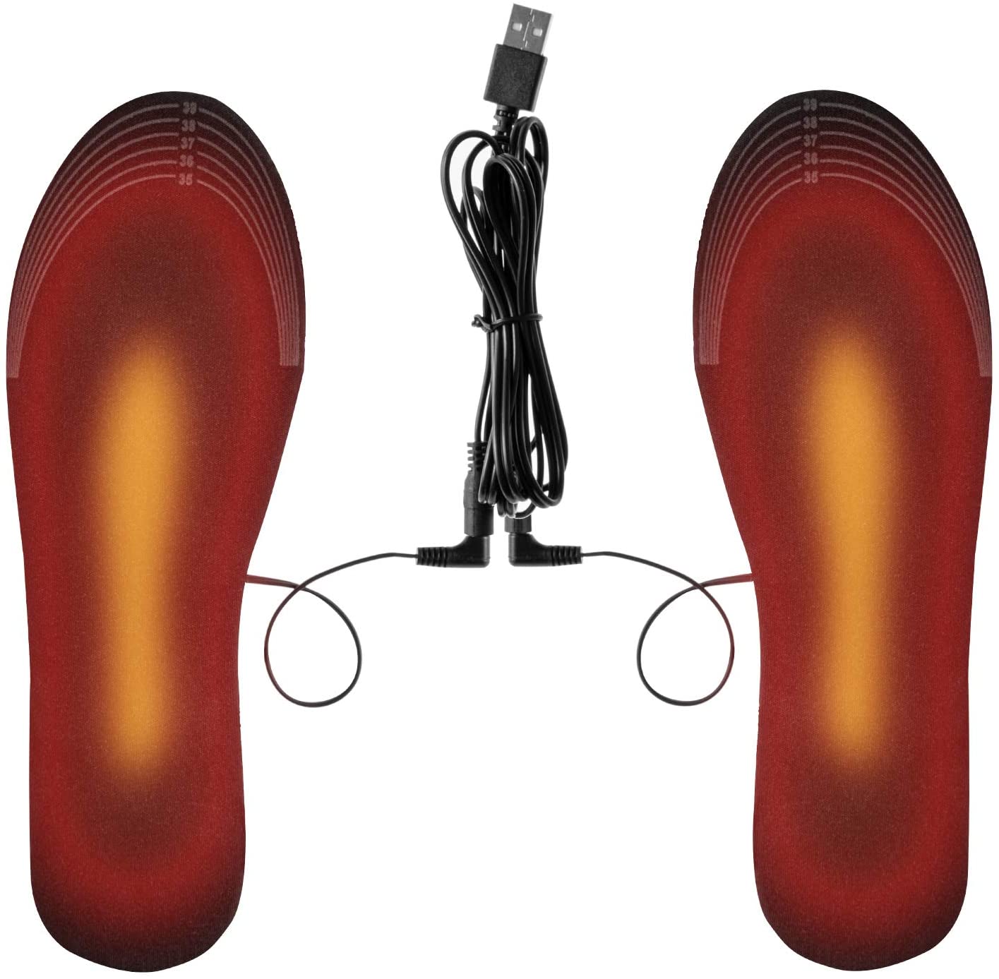 Heated Insoles for Men and Women, Ferfil Electric Heated Sole Inserts with Trimable Size to Compatible Most Foot Shoes for Skiing Hunting Hiking Camping Outdoor Sports Size: US 5-8.5 - Home Decor Gifts and More
