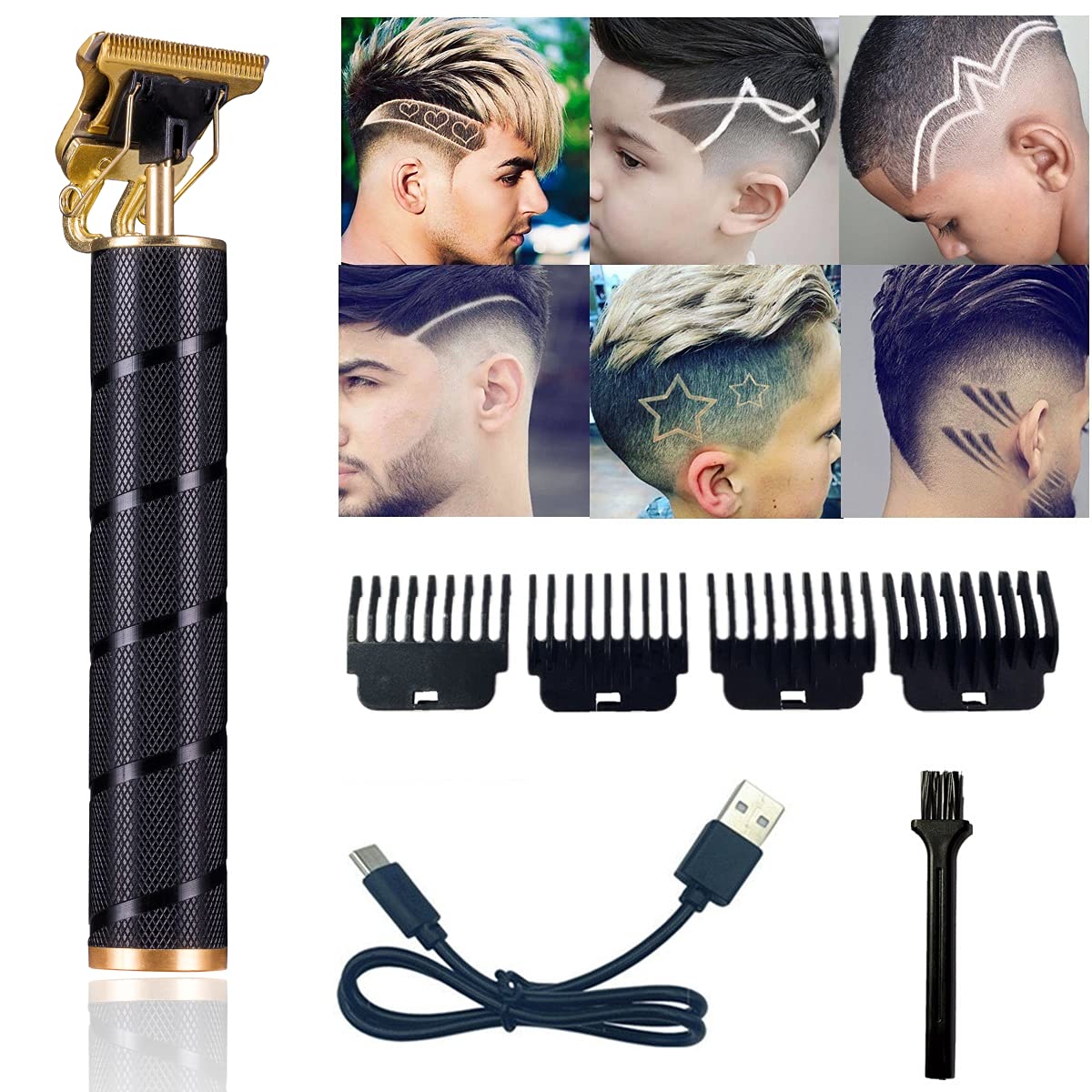 Pro T Outline Clippers Trimmer, Electric Pro Li Outline Trimmer T Blade Trimmer Grooming Cordless Rechargeable,Professional 0mm Baldheaded Zero Gapped Trimmer Hair Clipper for Men - Home Decor Gifts and More