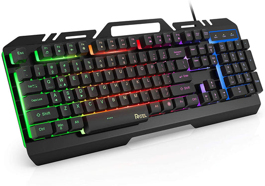 Gaming Keyboard, LED Backlit USB Computer Wired Keyboard for PC/MAC/Desktop Pro Gamer - Home Decor Gifts and More