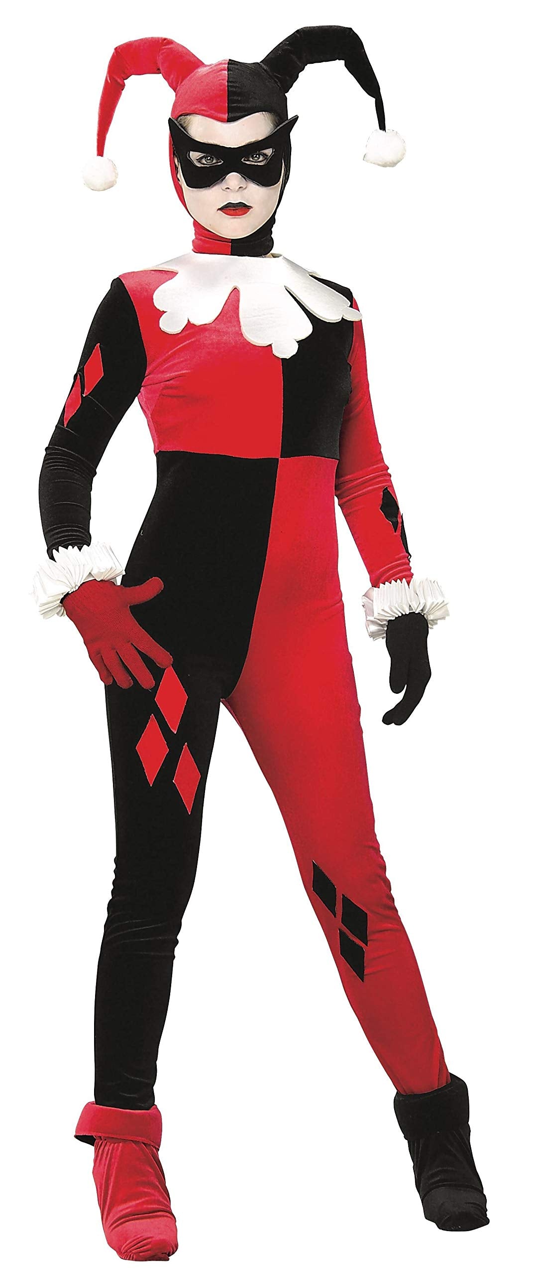 womens Dc Heroes and Villains Collection Harley Quinn Adult Sized Costumes, Red/Black, X-Small US | Decor Gifts and More