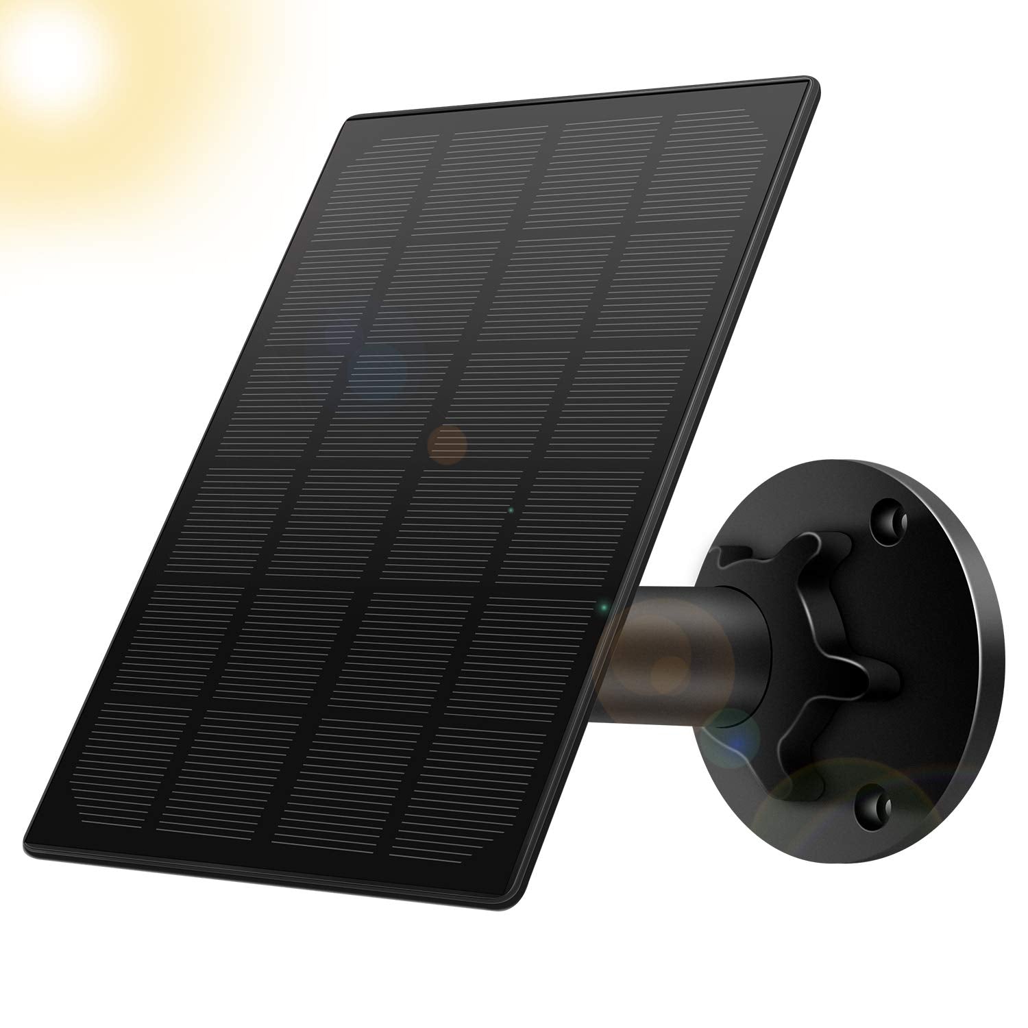 Solar Panel for Rechargeable Battery Outdoor Camera,Waterproof Solar Panel with 12ft USB Cable, Continuously Power for Outdoor Security Camera,5V 3.5W Micro USB Port - Home Decor Gifts and More
