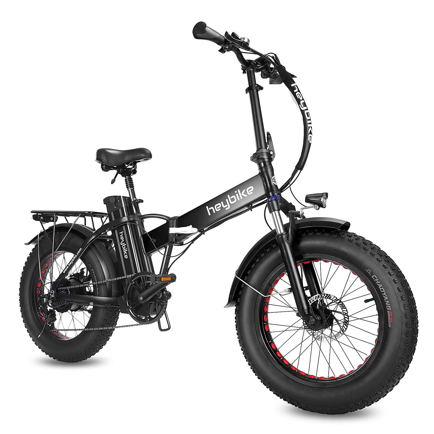 Heybike Mars Electric Bike Foldable 20" x 4.0 Fat Tire Electric Bicycle with 500W Motor, 48V 12.5AH Removable Battery, Shimano 7-Speed and Dual Shock Absorber for Adults | Decor Gifts and More