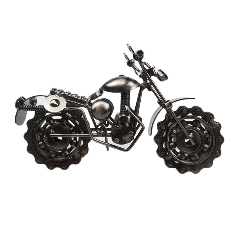 Motorcycle Model Home Office Decor Vintage Figurine Iron Motorbike Boy Toy | Decor Gifts and More