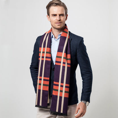 Men's Scarf Plaid Scarf Men's Cashmere | Decor Gifts and More