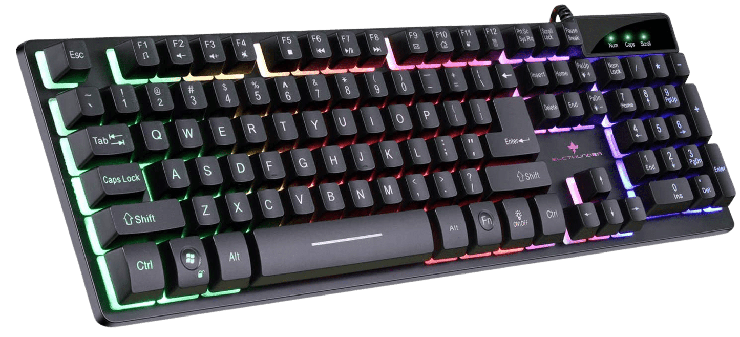 RGB Gaming Keyboard USB Wired Gaming Keyboard with Dedicated LED Media Controls Desktop, Laptop - Home Decor Gifts and More