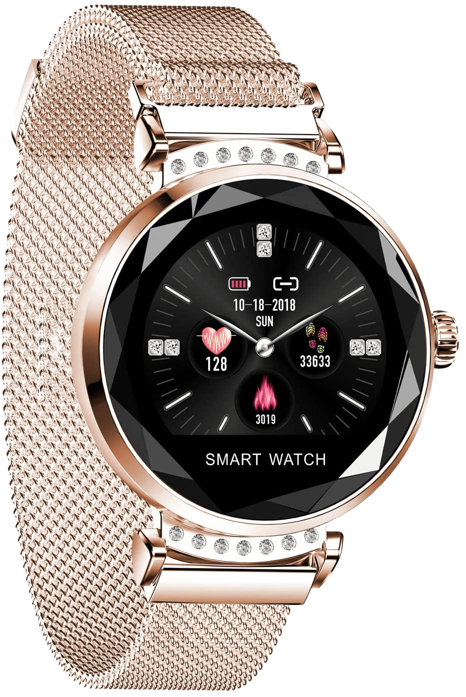 Smart Watches are Suitable for Android and iOS Phones, Sports Smart Watches with Blood Pressure and Heart Rate Monitoring, pedometers with Message Notifications (Rose Gold) - Home Decor Gifts and More
