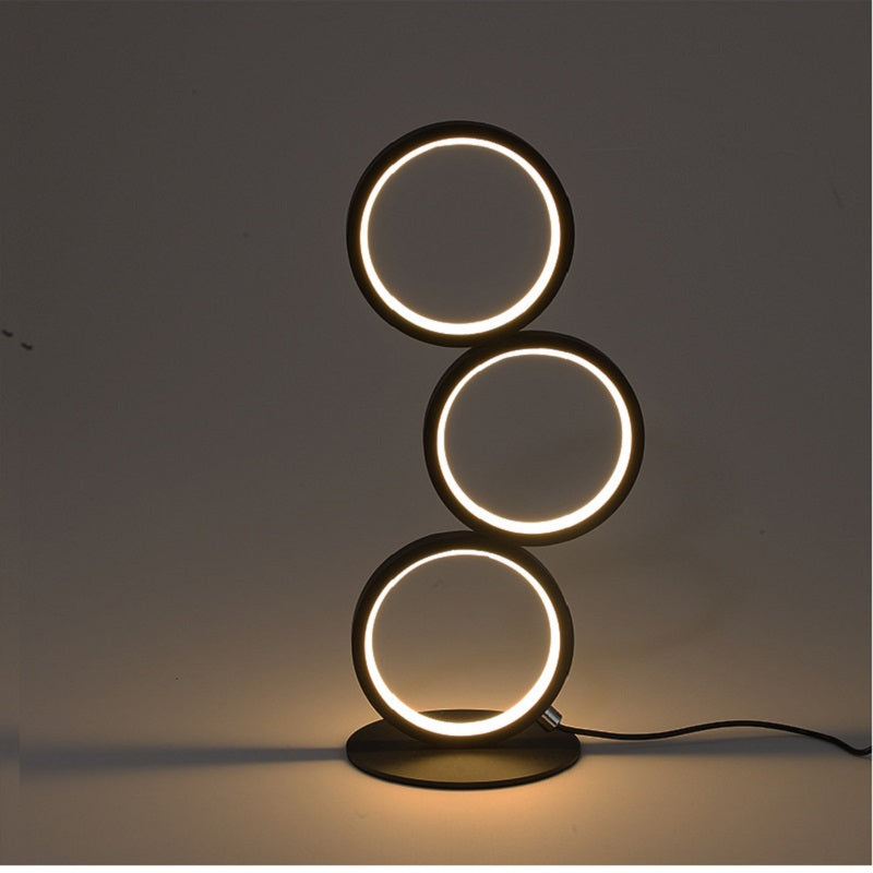 Circle Personality Three-tone Light LED Eye Protection Table Lamp | Decor Gifts and More