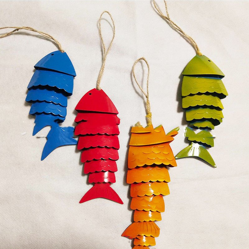 Colorful Koi Fish Wind Bell Iron Crafts