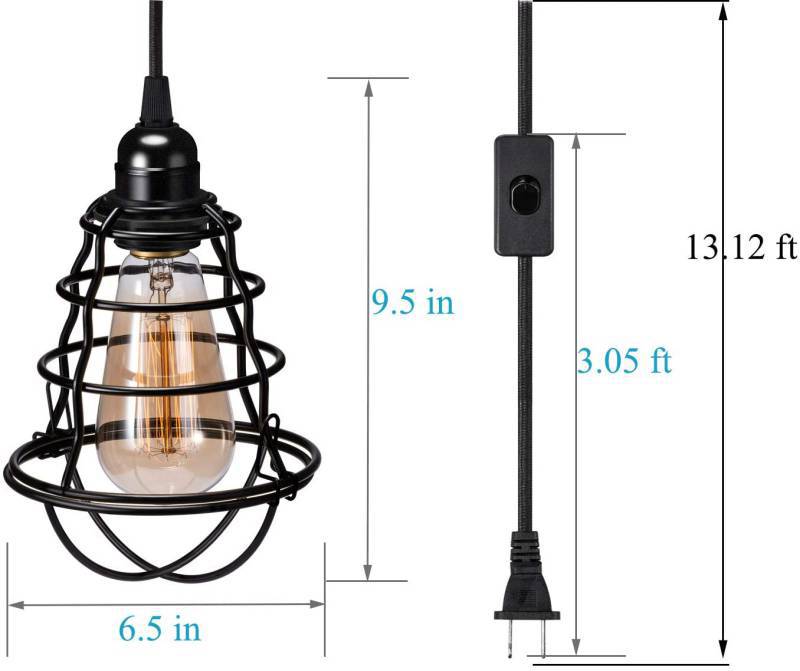 American Retro Pendant Lamp Retro Hanging Iron Cage | Decor Gifts and More