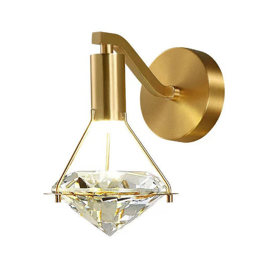 Diamond Cut Crystal Wall Sconce-Luxury Wall Lamp