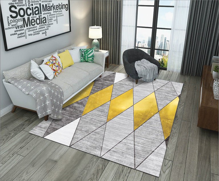 Geometrically Spliced Living Room And Bedroom Carpet | Decor Gifts and More
