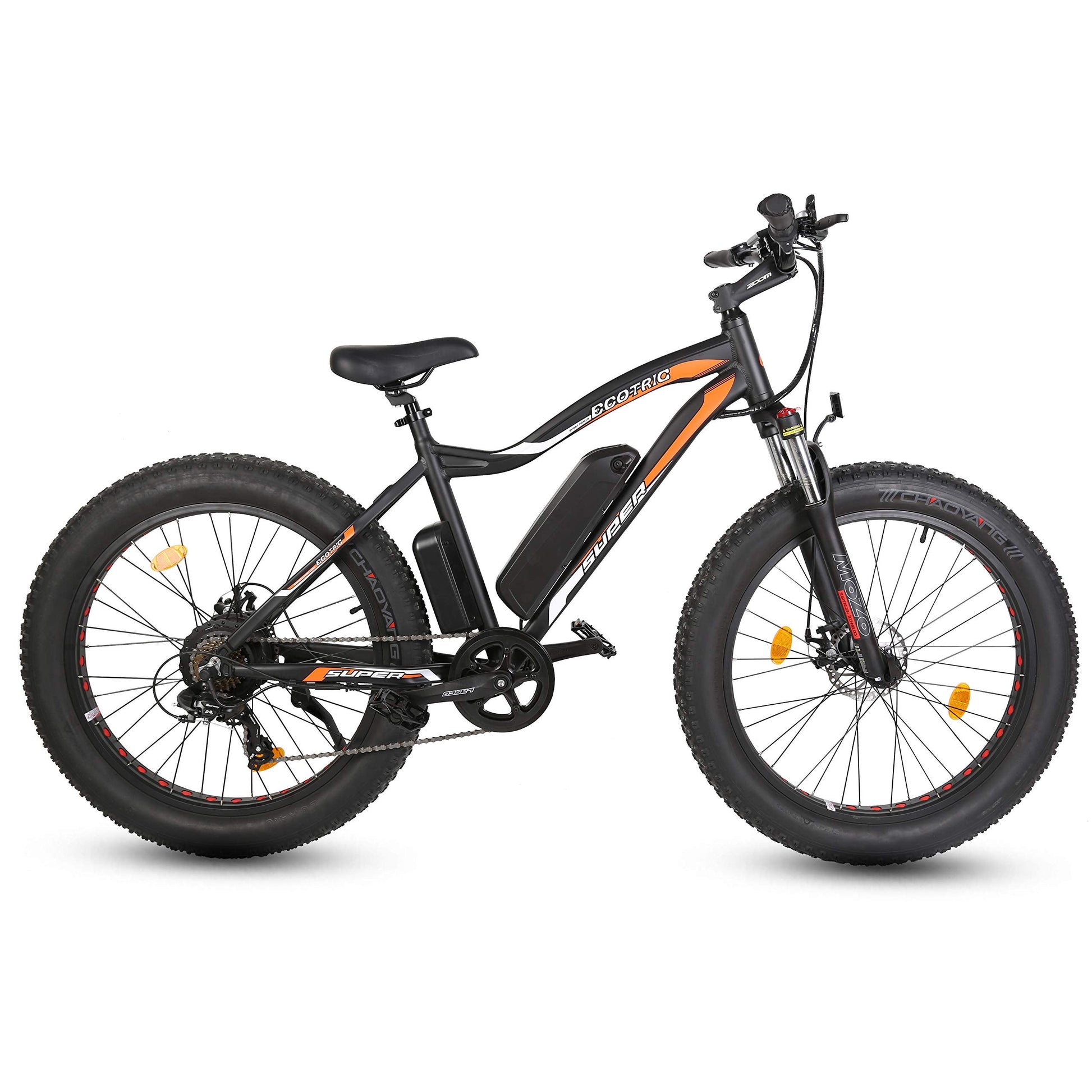 ECOTRIC 26”Powerful Fat Tire Electric Bike 500W Motor 36V/12.5 AH Removable Lithium Battery Ebike Beach Snow Mountain Bicycle Shock Absorption (Black) - UL Certified | Decor Gifts and More