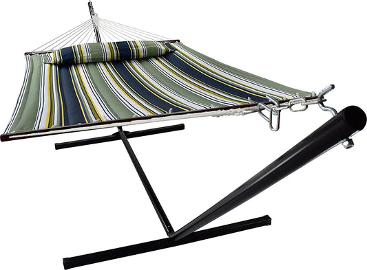 Perfect for Indoor/Outdoor Patio, Deck, Yard (Hammock with Stand, Blue/Aqua) - Home Decor Gifts and More