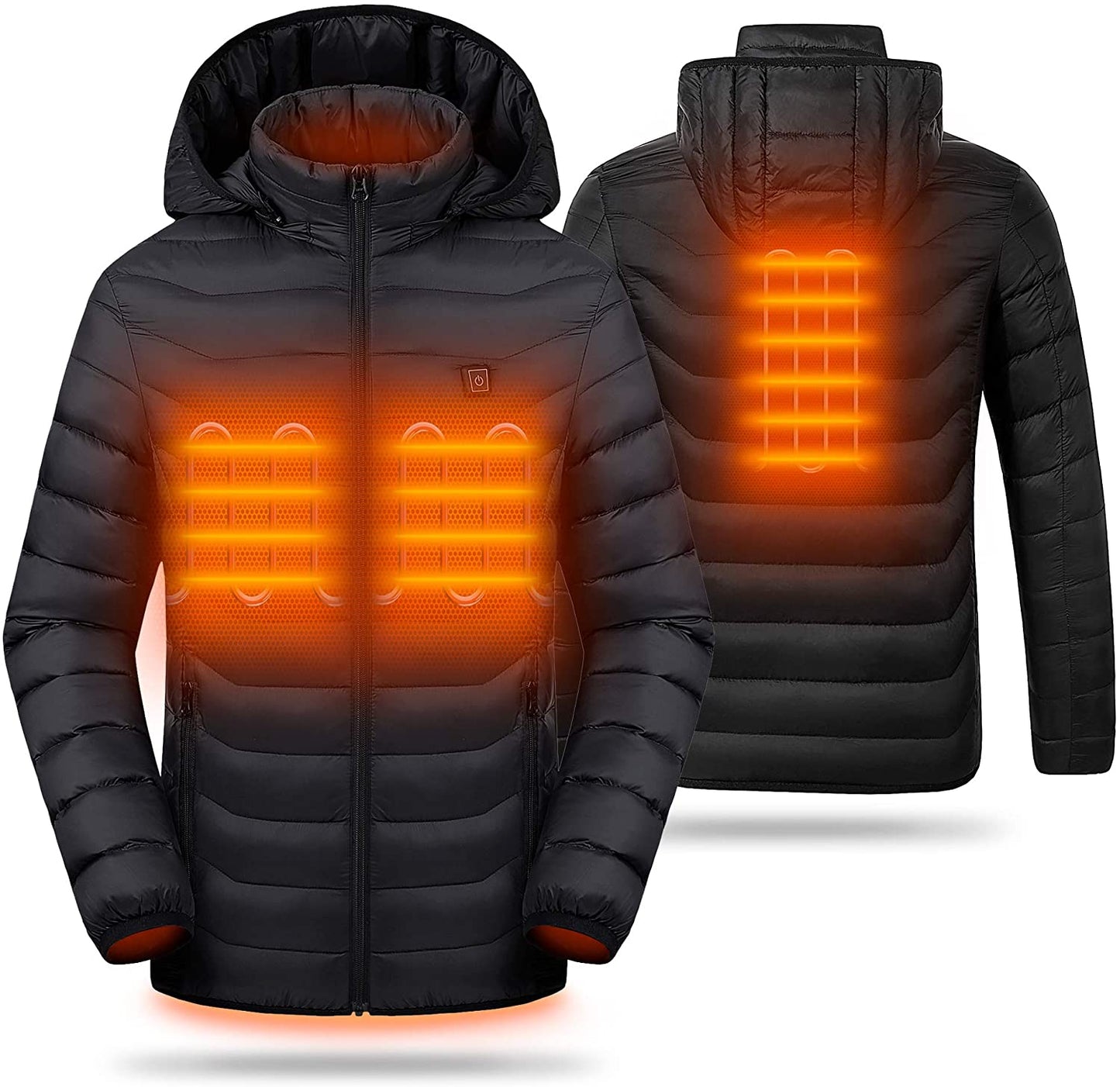Includes Battery Unisex Warm Heated Jacket - Heated Coat Hooded for Men Women Outdoor Sports - Home Decor Gifts and More