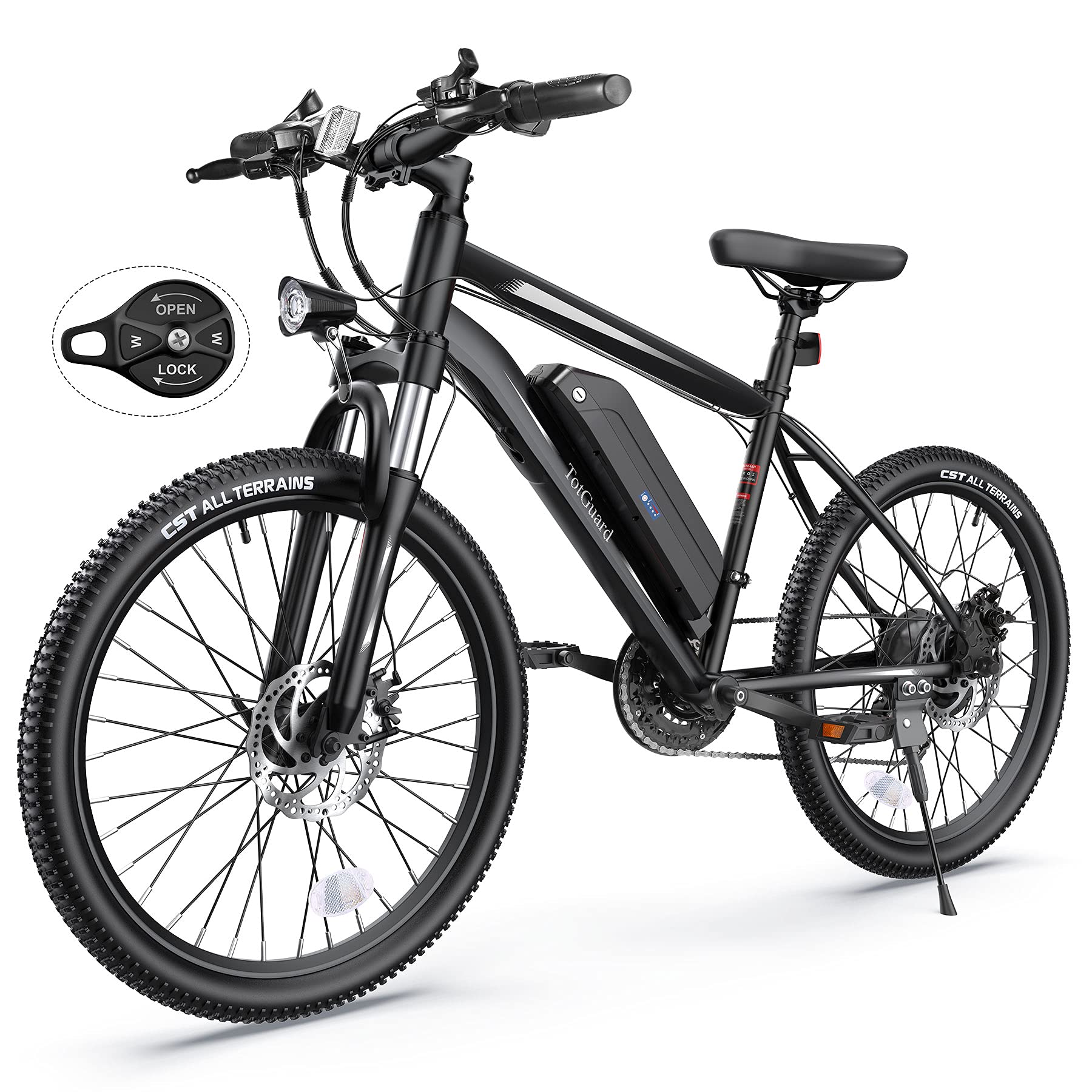 Electric Bike, TotGuard Electric Bike for Adults, 26" Ebike 350W Adult Electric Bicycles, 19.8MPH 37.3Miles Electric Mountain Bike, 36V 10.4Ah Battery, Suspension Fork, Shimano 21 Speed Gears | Decor Gifts and More