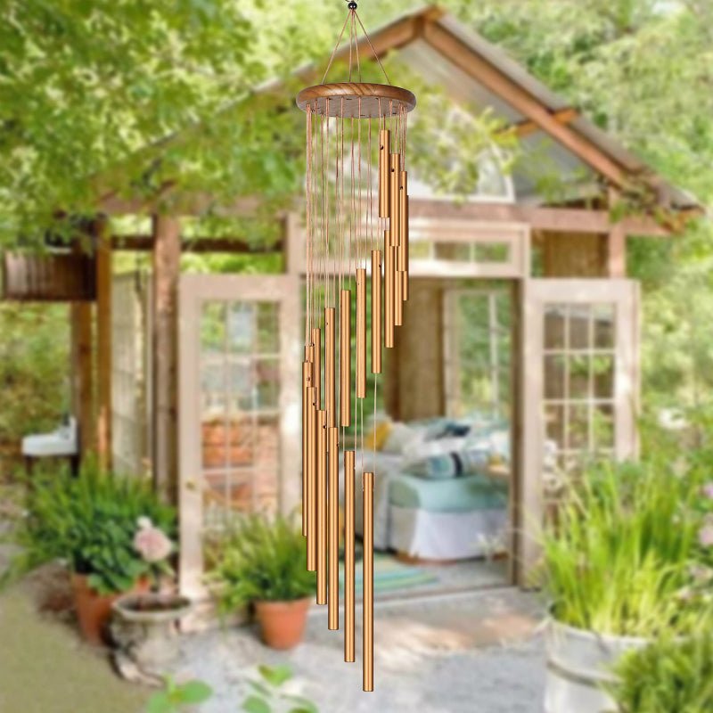 Rotating metal solid wood aluminum tube wind chimes