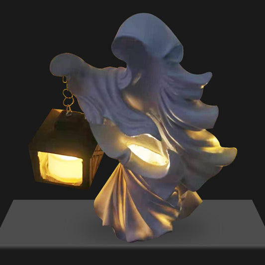 Lantern Halloween Resin Ornament Lantern Witch | Decor Gifts and More