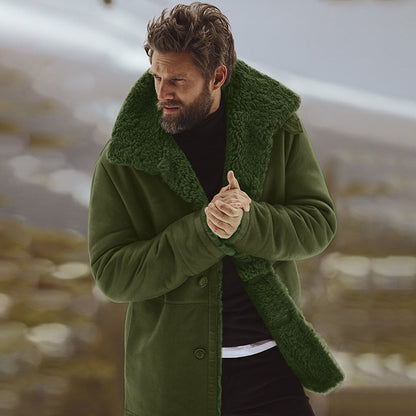 Warm mid-length men's coat | Decor Gifts and More