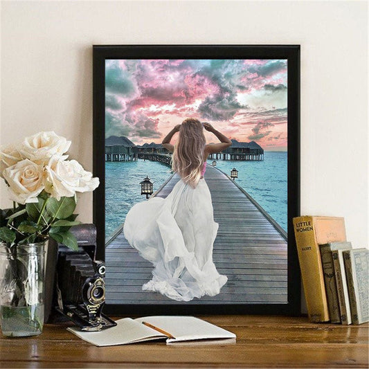 5D Female Portrait Diamond Painting Full Bridge Embroidery Cross Mural Kit | Decor Gifts and More