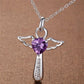 Purple zircon crystal pendant necklace | Decor Gifts and More